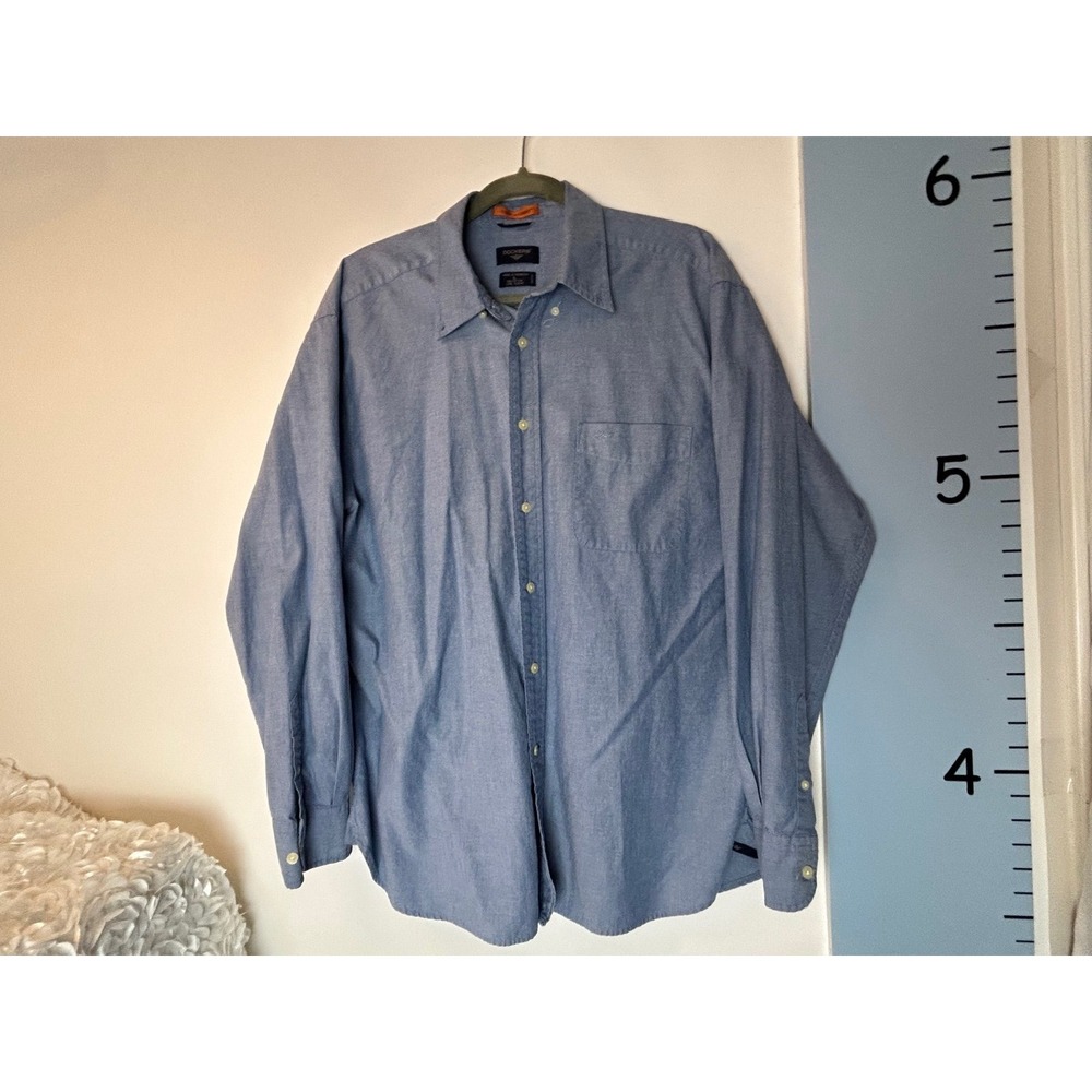 Dockers Light Blue Button Down Men's Shirt Large Preppy‎ Geek